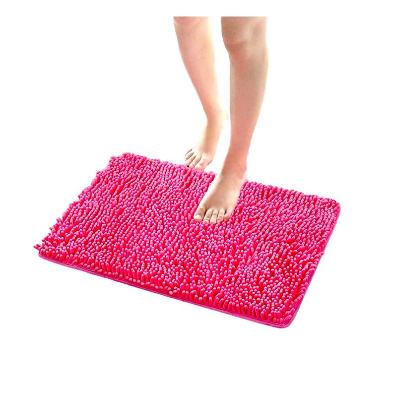 RYBIU IMPORT - Pack2 Tapete Rectangular de Microfibra de 40x60cm en Fucsia