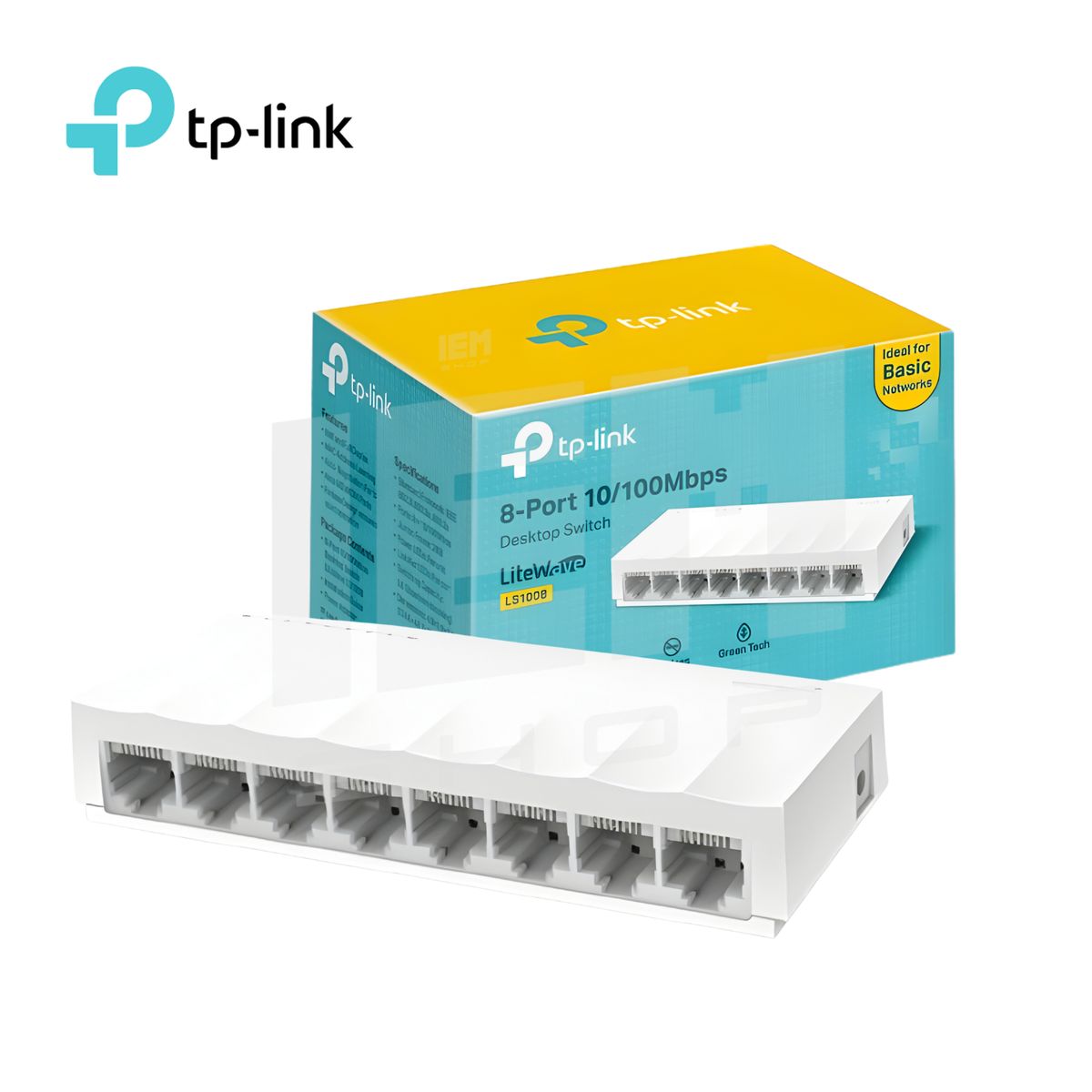 TP LINK - Switch TP-Link LS1008 8 Puertos LiteWave 10/100 Mbps – Ethernet de Escritorio Blanco