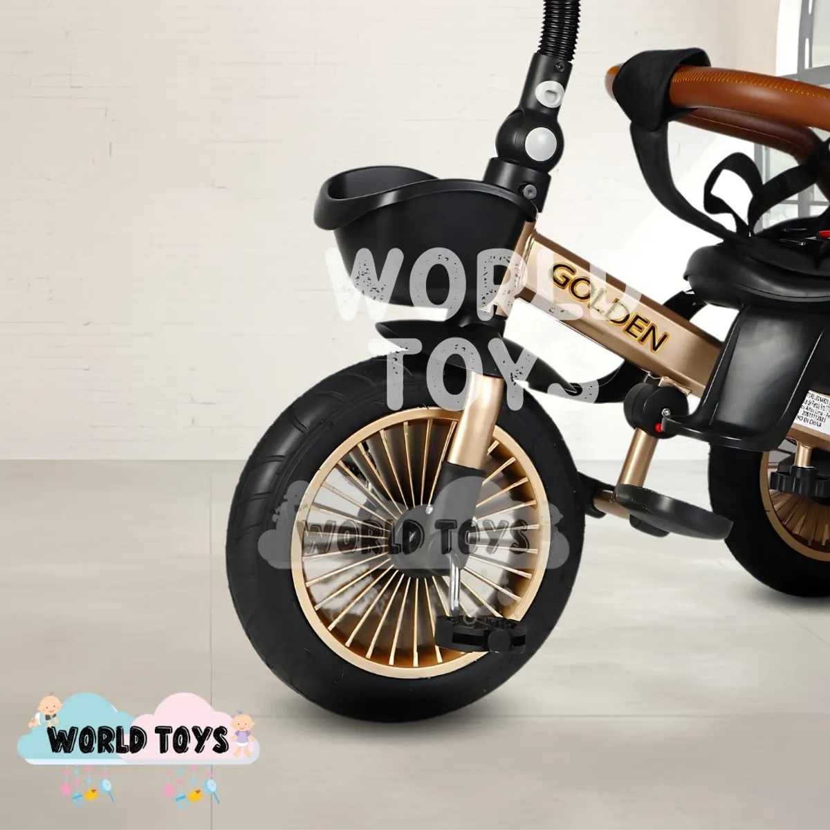 VOYAGE - Triciclo Guiador 3 En 1 «GOLDEN PRIME» con Bluetooth Black