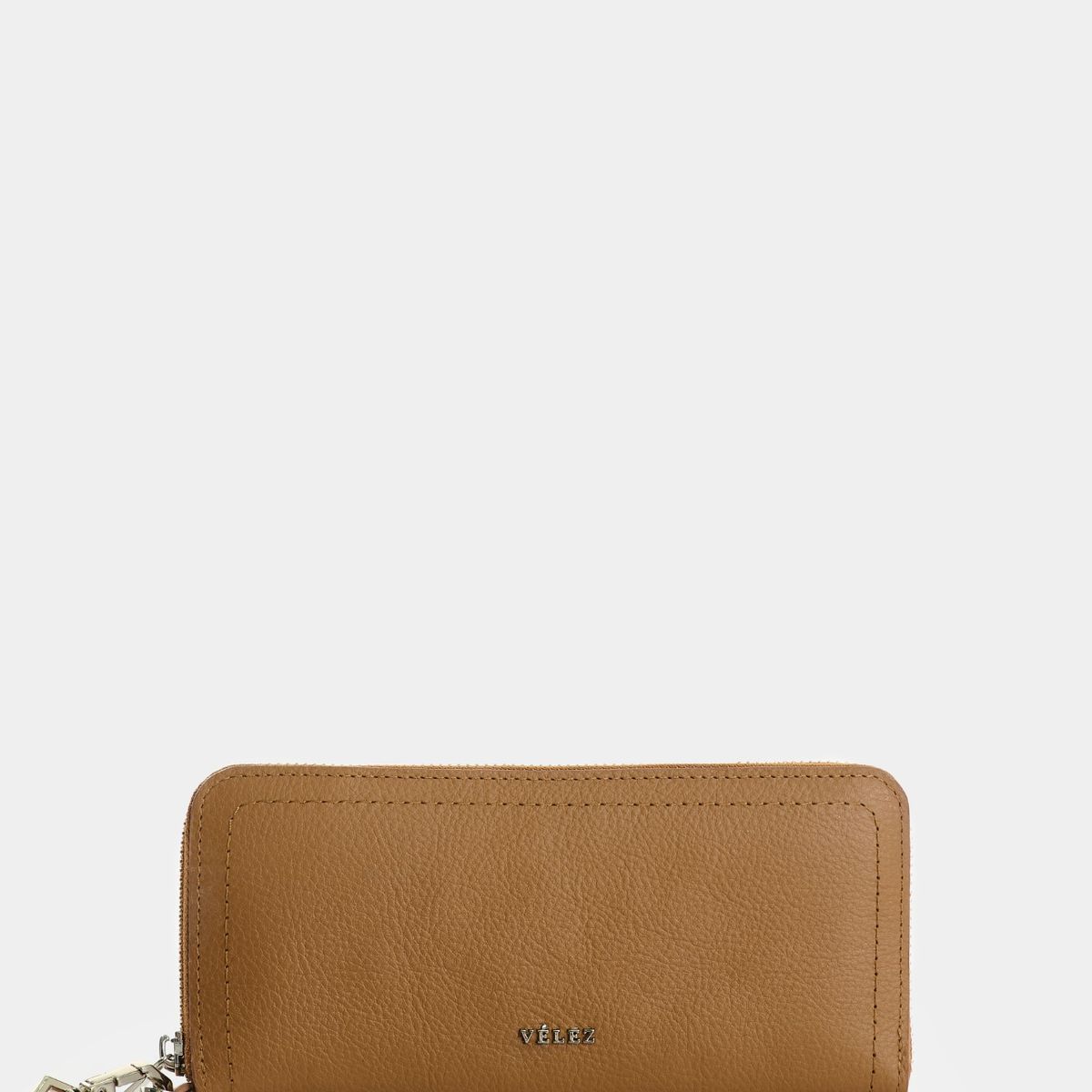 VELEZ - Vélez Billetera Porta Chequera De Cuero Mujer Arezzo Miel
