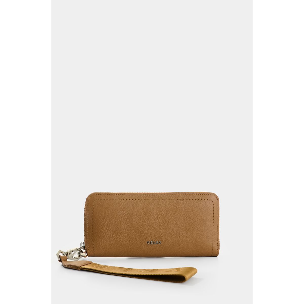 VELEZ - Vélez Billetera Porta Chequera De Cuero Mujer Arezzo Miel