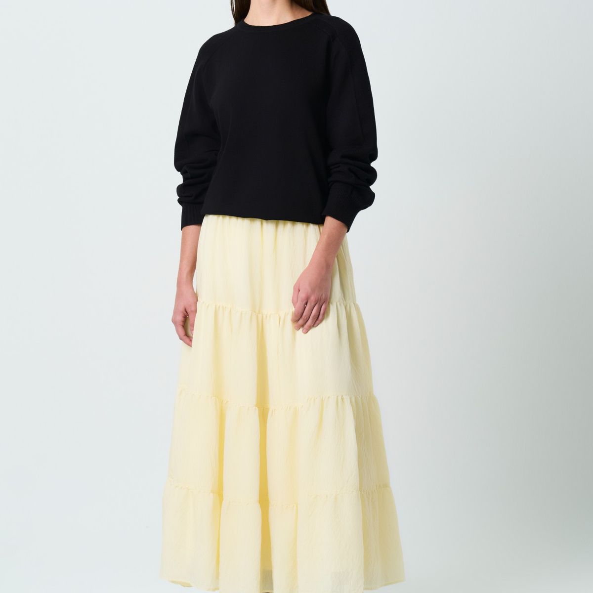 VELEZ - Vélez Falda Larga Galera Para Mujer Capas Amarillo