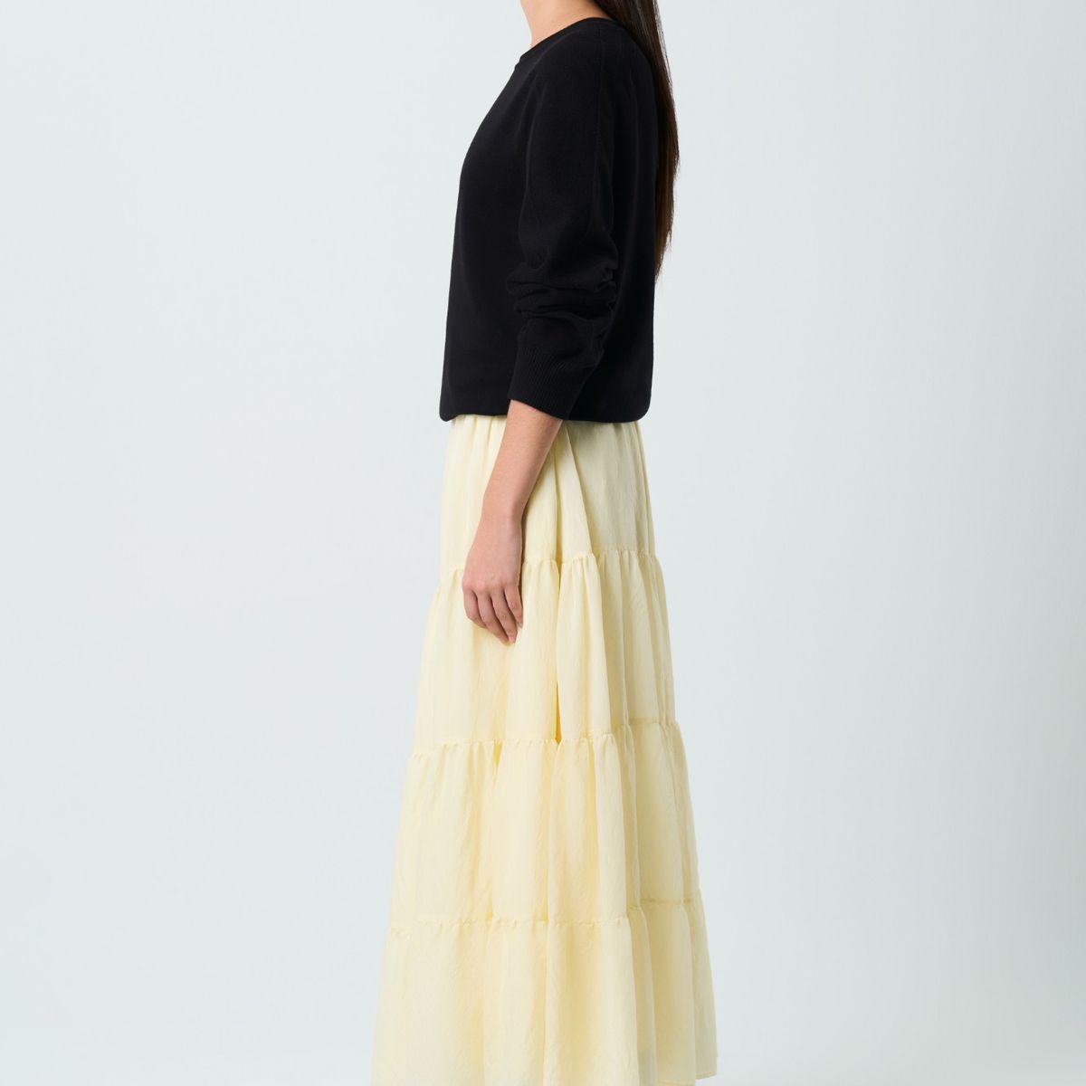 VELEZ - Vélez Falda Larga Galera Para Mujer Capas Amarillo