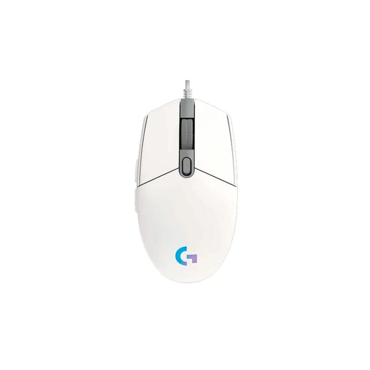 LOGITECH - MOUSE LOGITECH G203 LIGHTSYNC OPTICAL 8000 DPI RGB CON CABLE BLANCO