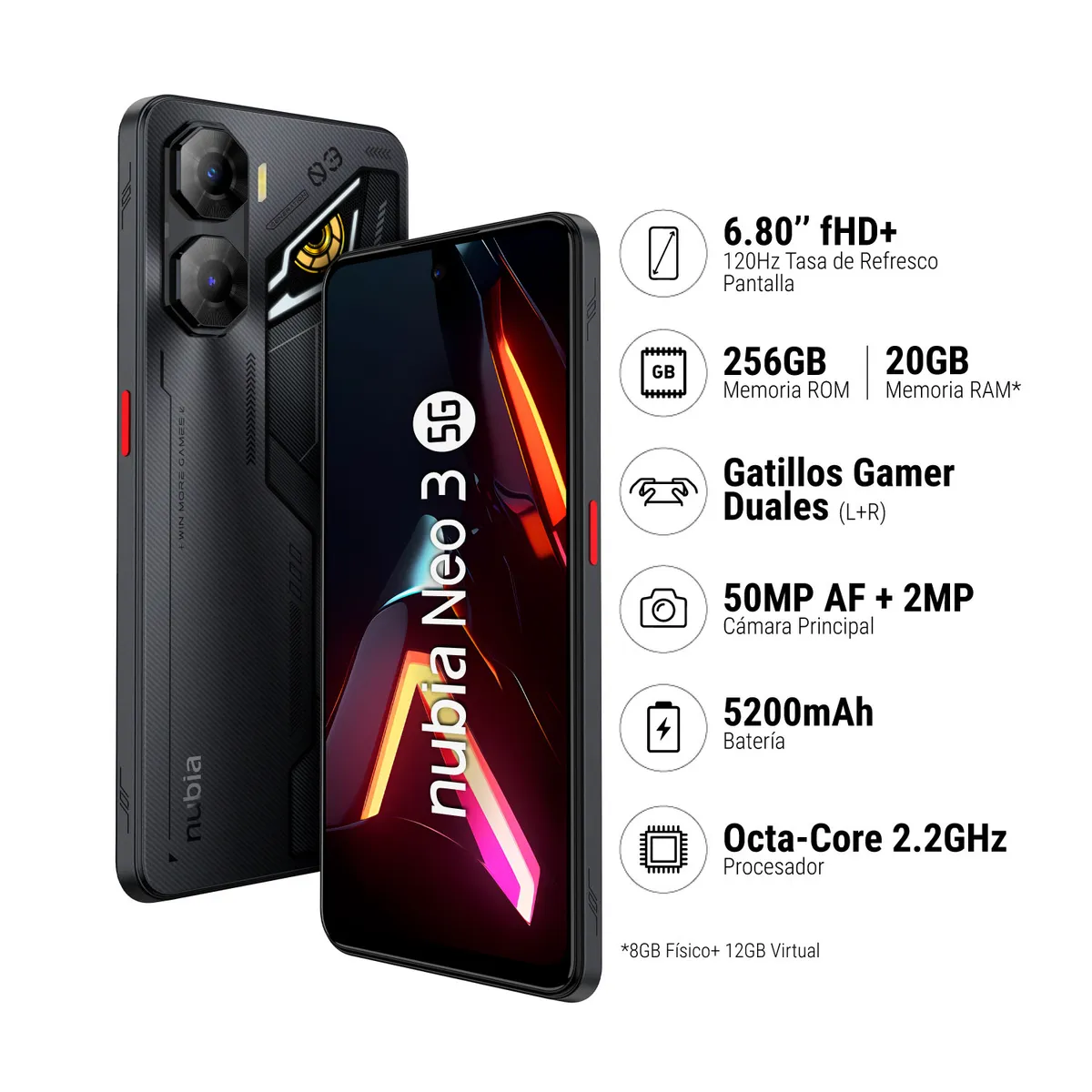 ZTE - ZTE NUBIA NEO 3 8GB 256GB - NEGRO