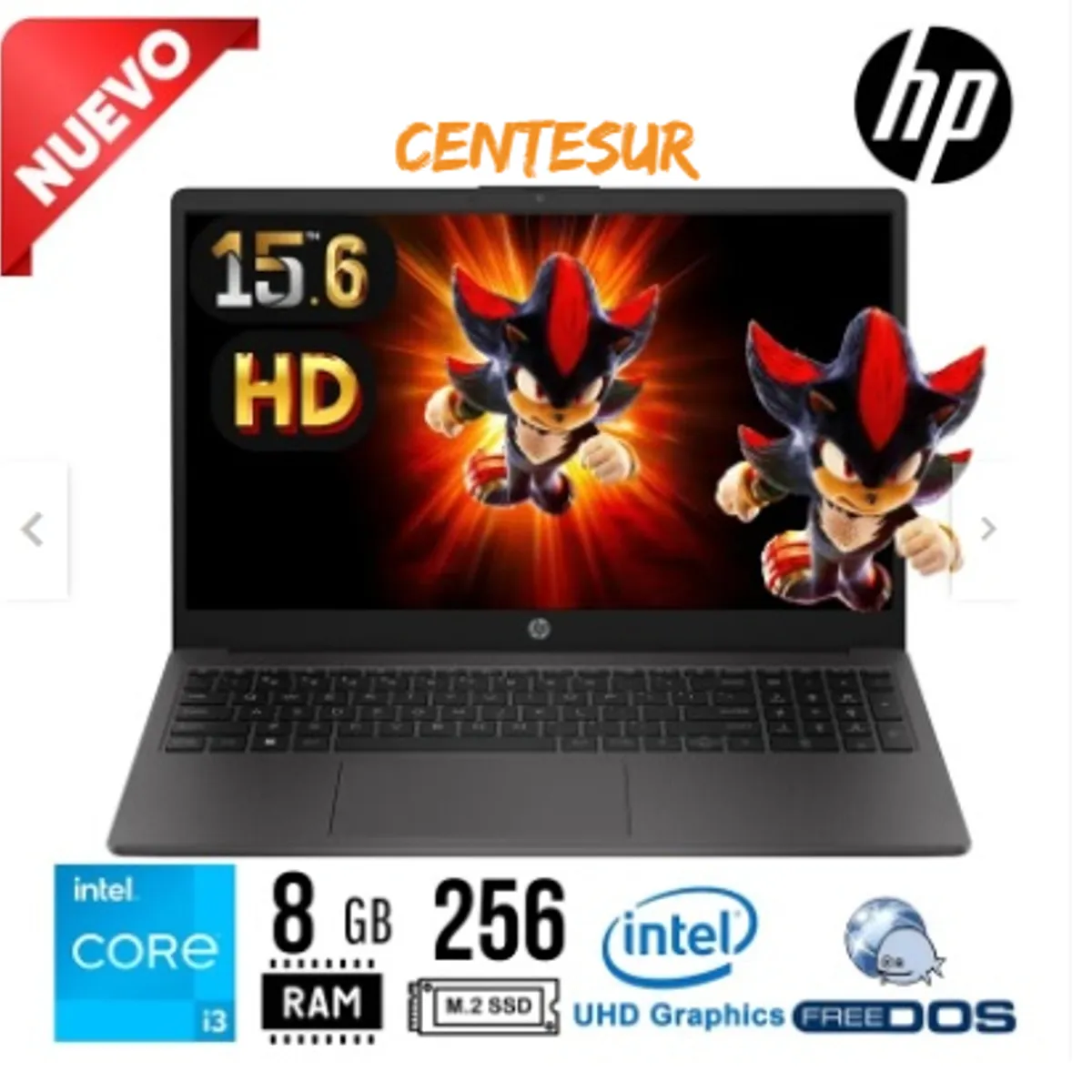 GENERICO - LAPTOP HP 250 G10 core i3. N305.15.6" HD RAM 8GB. SSD 256GB FREE DOS.