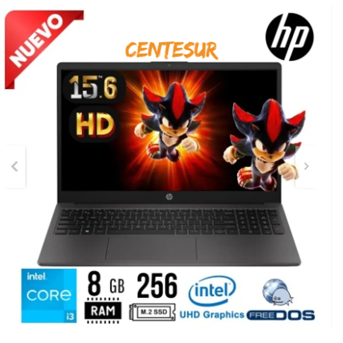 GENERICO - LAPTOP HP 250 G10 core i3. N305.15.6" HD RAM 8GB. SSD 256GB FREE DOS.