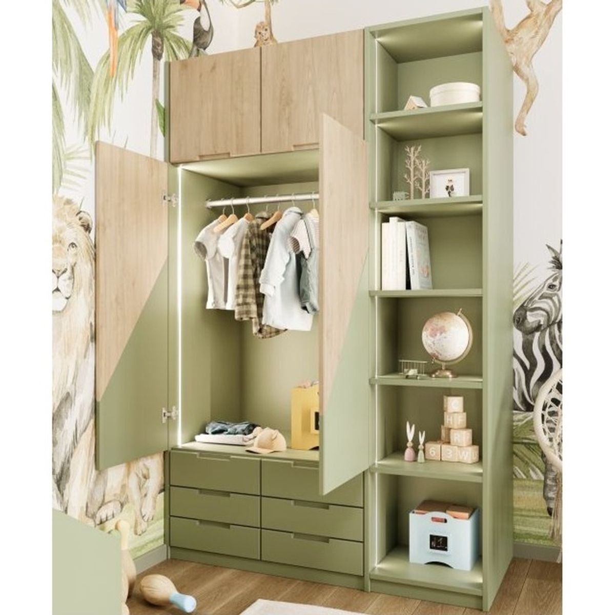 TU MESITA - Ropero Infantil Ludroz Color AgaveDuna TU MESITA