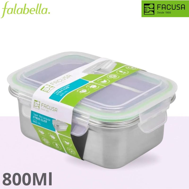 FACUSA - Taper de Acero Inoxidable  Rectangular 800Ml - Facusa.
