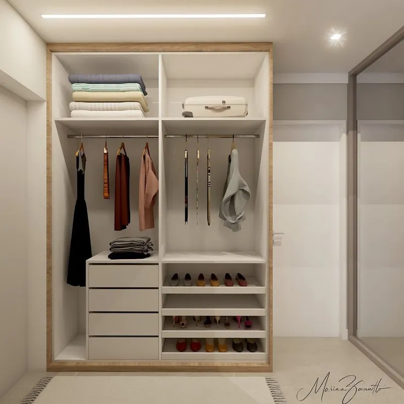 TU MESITA - Ropero Moderno Boys Sin Puertas Color DunaBlanco TU MESITA