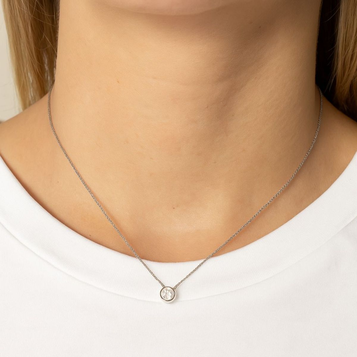 JOYERIA D'PILMER - GARGANTILLA DE PLATA PUNTO DE LUZ