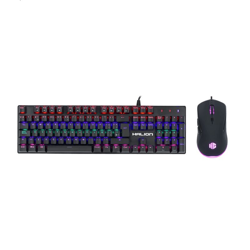 HALION - KIT GAMING HALION SMAUG HA-865C BLACK SWITCH RED RGB