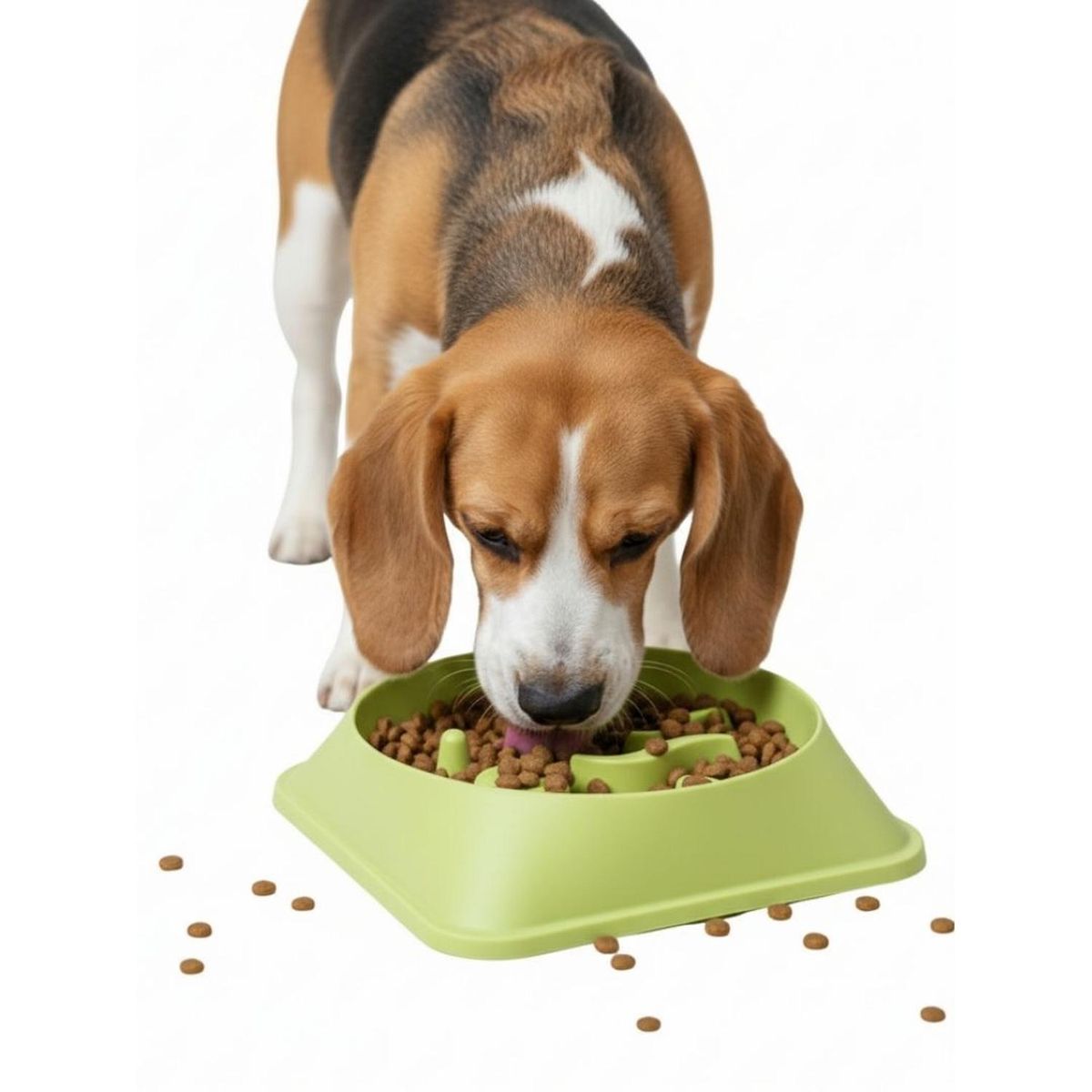 GENERICO - Plato Antiestrés para Mascotas Perros y Gatos Verde