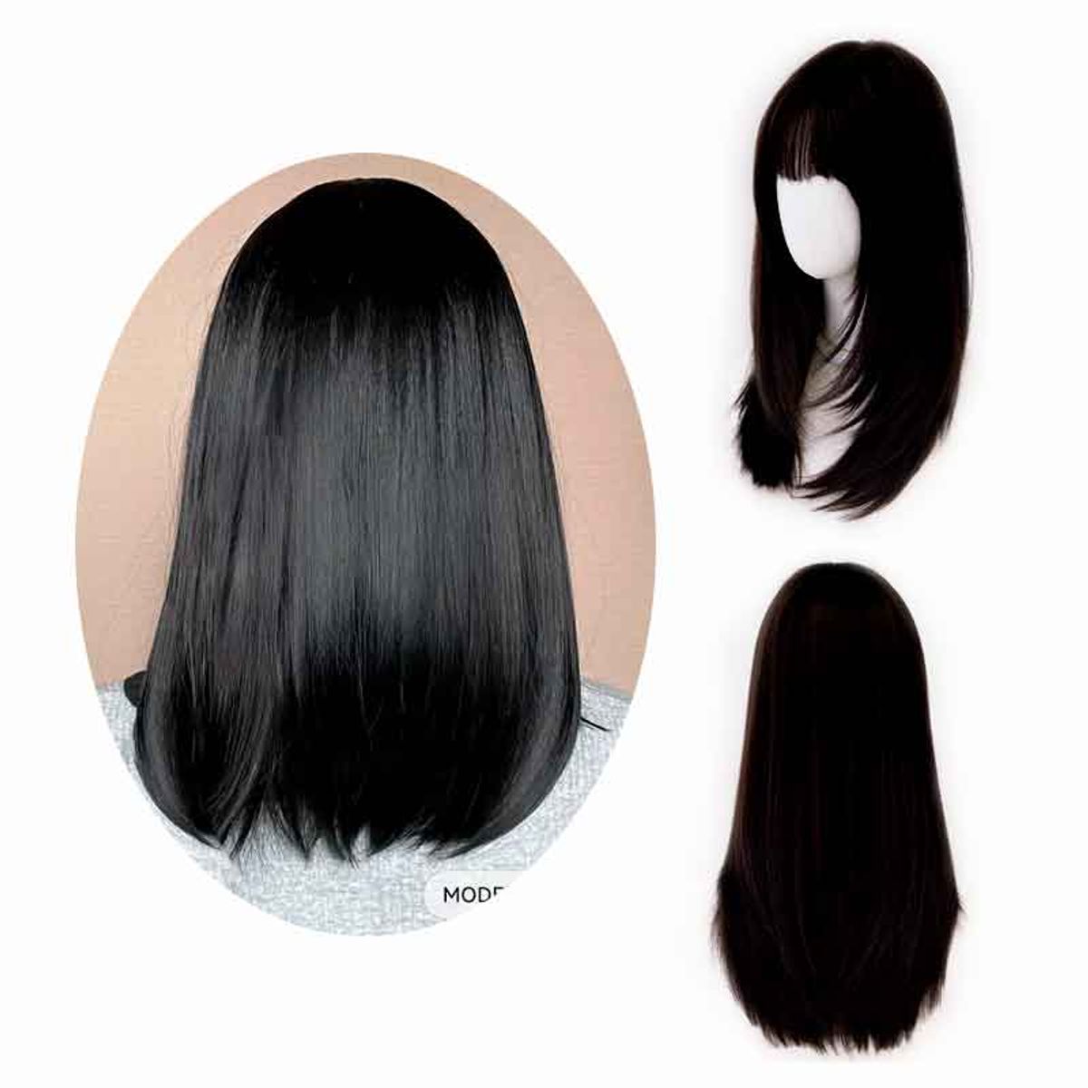 GENERICO - Peluca Larga Recta NEGRA LAH84-18