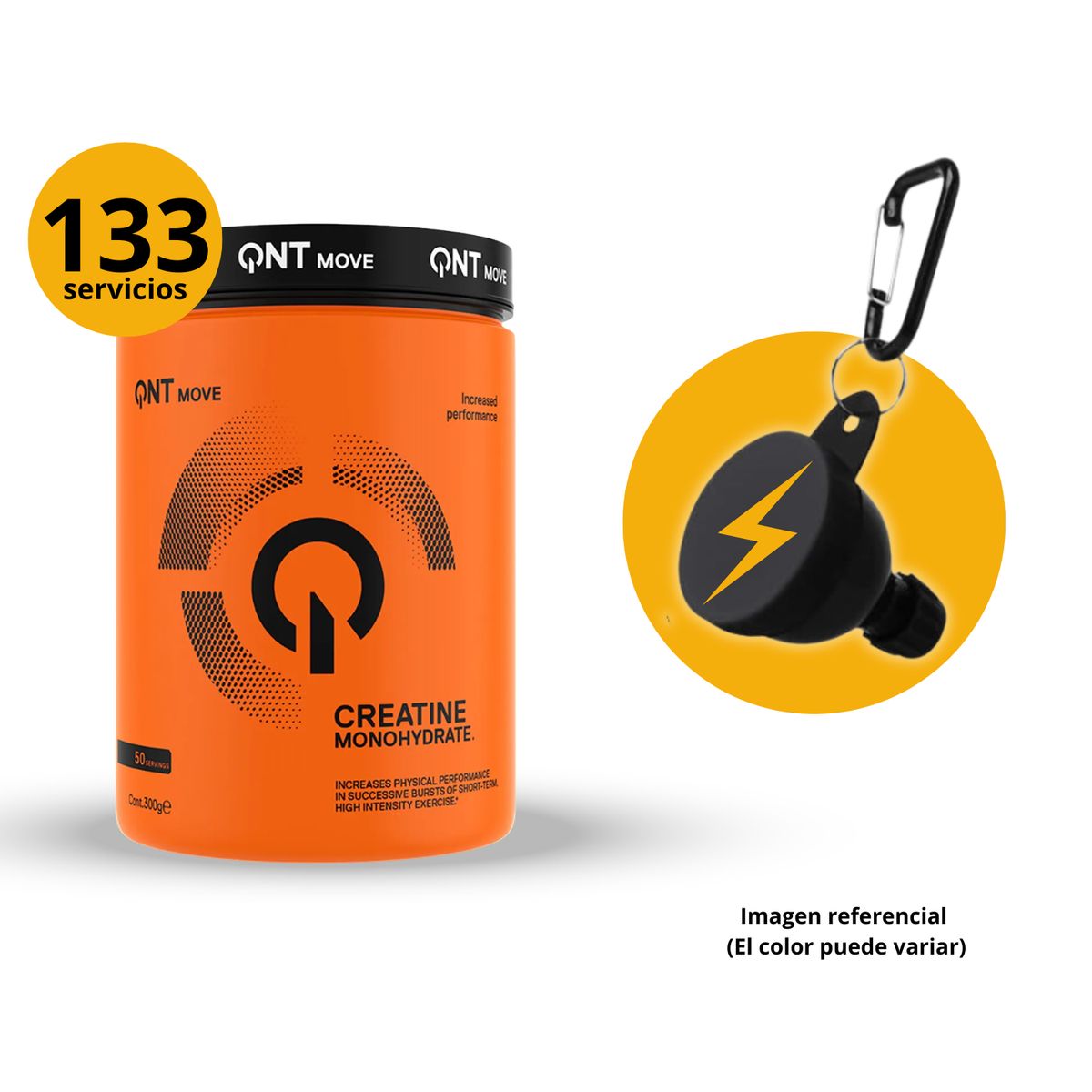 Qnt - CREATINA 100% MONOHIDRATADA 800GR QNT + PORTASUPLEMENTO