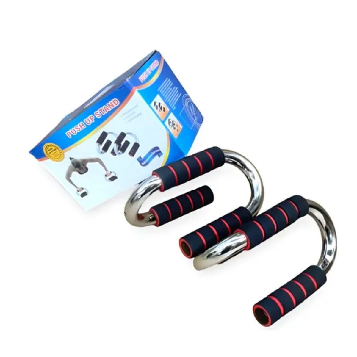 SPORT FITNESS - Barras Push Up Bar Aleación de aluminio - Rojo