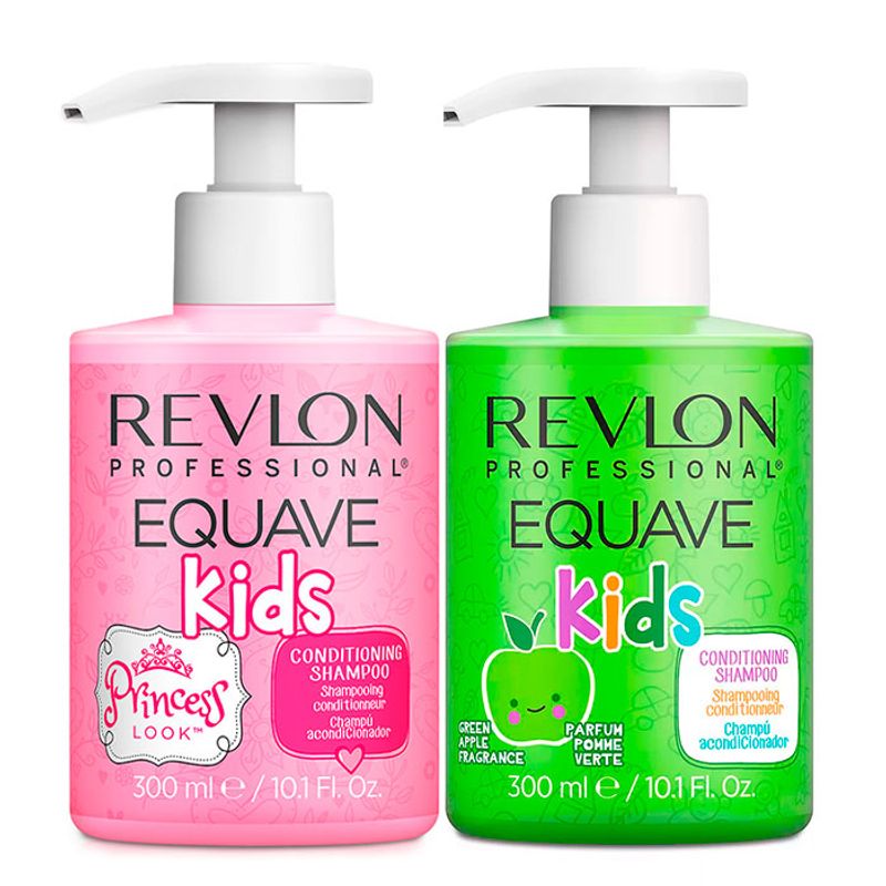 REVLON - REVLON EQUAVE KIDS DUO Princess Look Sh 300ml + Manzana Sh 300ml