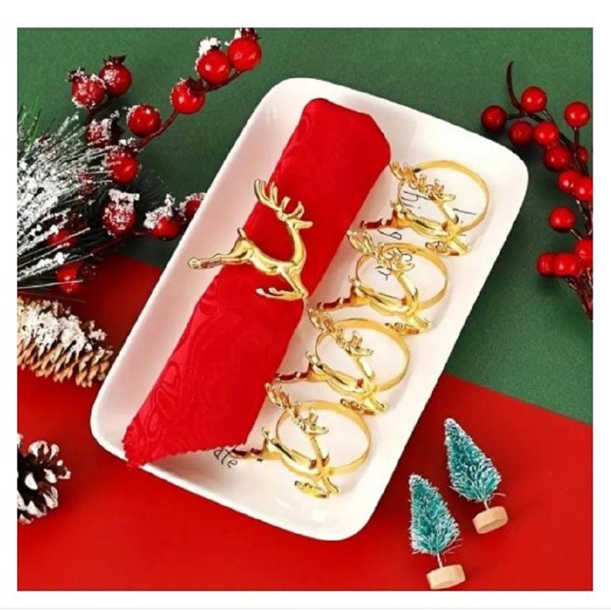 GENERICO - AROS DE SERVILLETAS DORADO 4 UN CALIDAD  RENITO A1