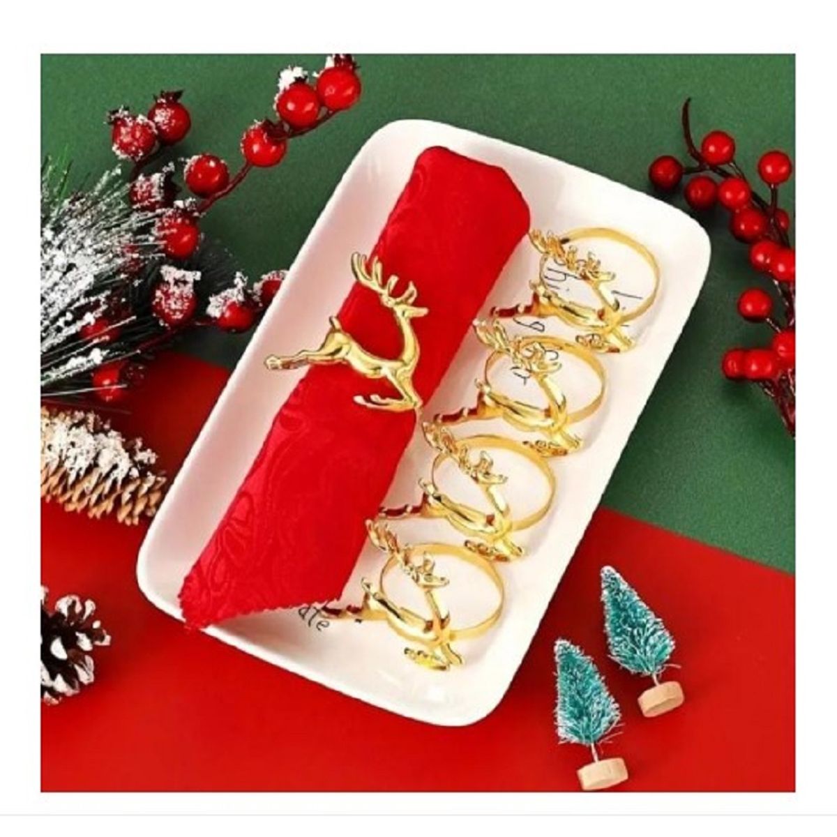 GENERICO - AROS DE SERVILLETAS DORADO 4 UN CALIDAD  RENITO A1