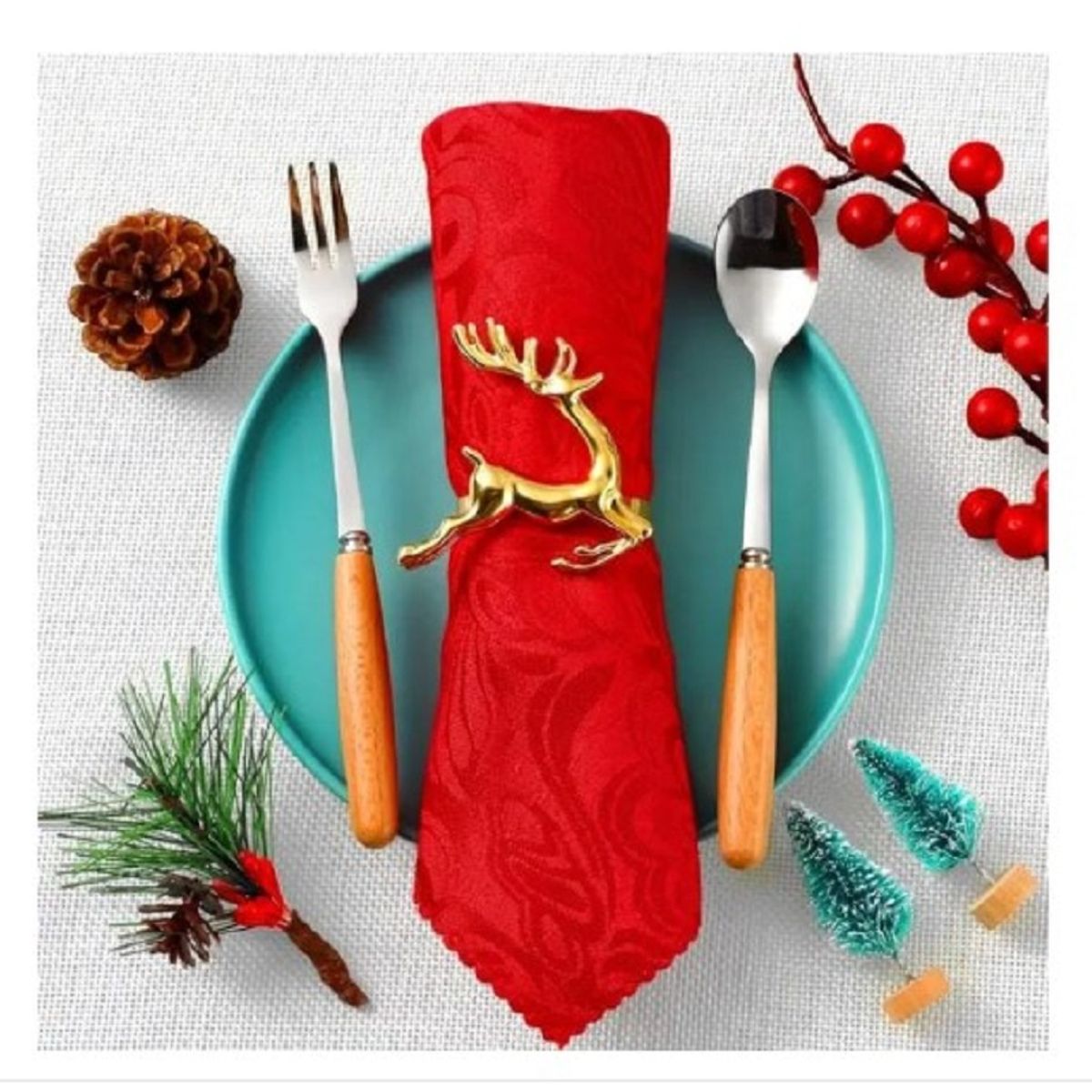 GENERICO - AROS DE SERVILLETAS DORADO 4 UN CALIDAD  RENITO A1