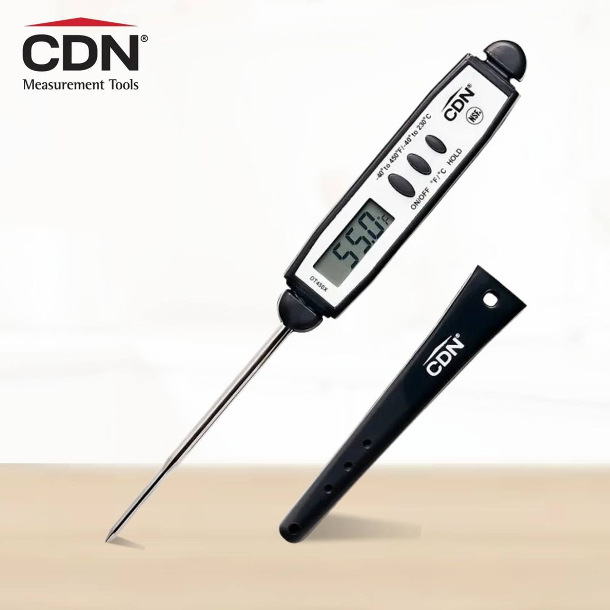 GENERICO - Termometro Digital Punta Fina DT450 CDN Negro