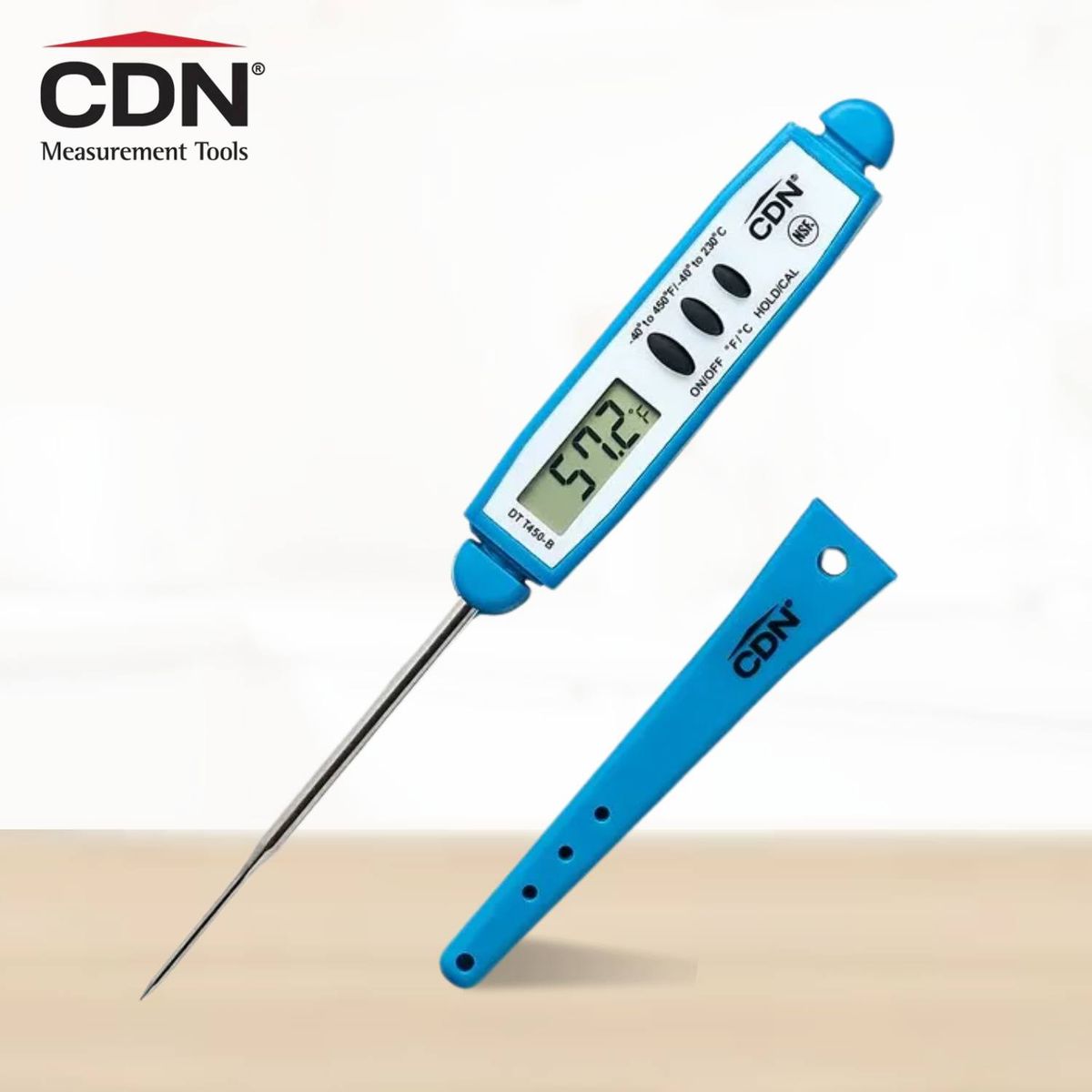 GENERICO - Termometro Digital Punta Fina DT450 CDN Celeste