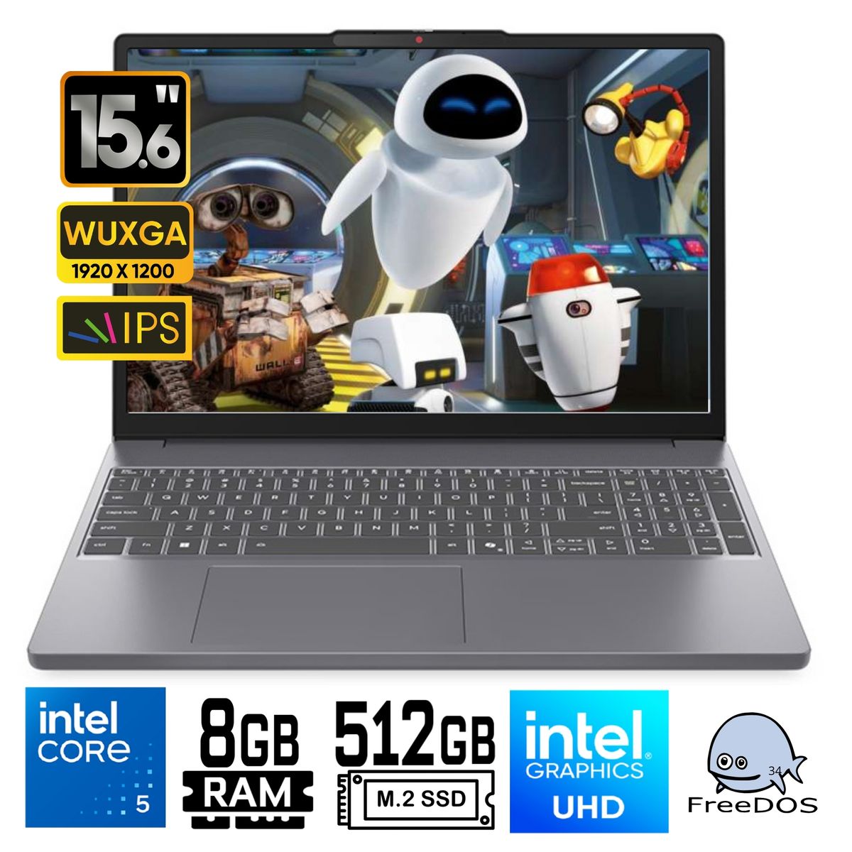 LENOVO - Laptop Lenovo IdeaPad Slim 3 15IRH10 Core I5 -1342H, 15,3"WUXGA, Ram 8Gb, SSD 512Gb, FreeDos