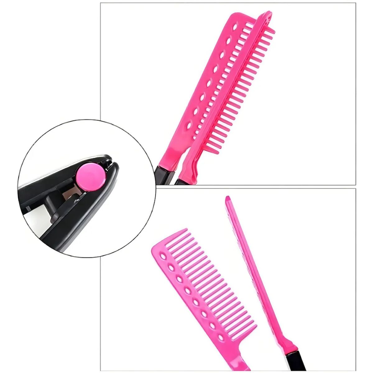 GENERICO - Peine Pinza Térmico Para Alisado Profesional Peluquería