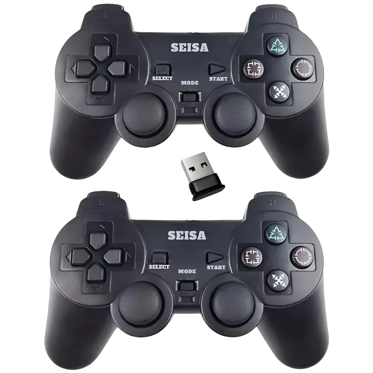 SEISA - Mando Joystick PC Inalámbrico Doble 2 En 1 Vibracion Gamepad