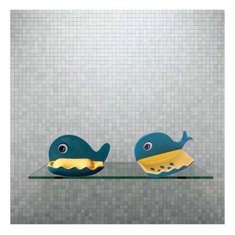 GENERICO - Pack4 Recipiente Portatil en Color Azul Y+Papel de Regalo