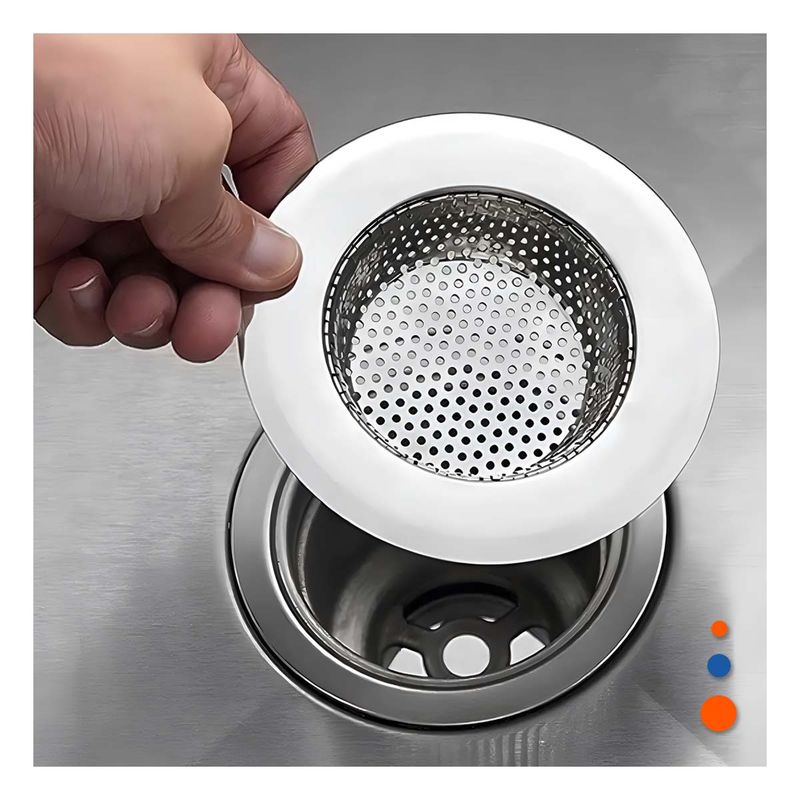 GENERICO - Pack6 Coladera de 7cm para Desagüe de Lavadero en Plateado