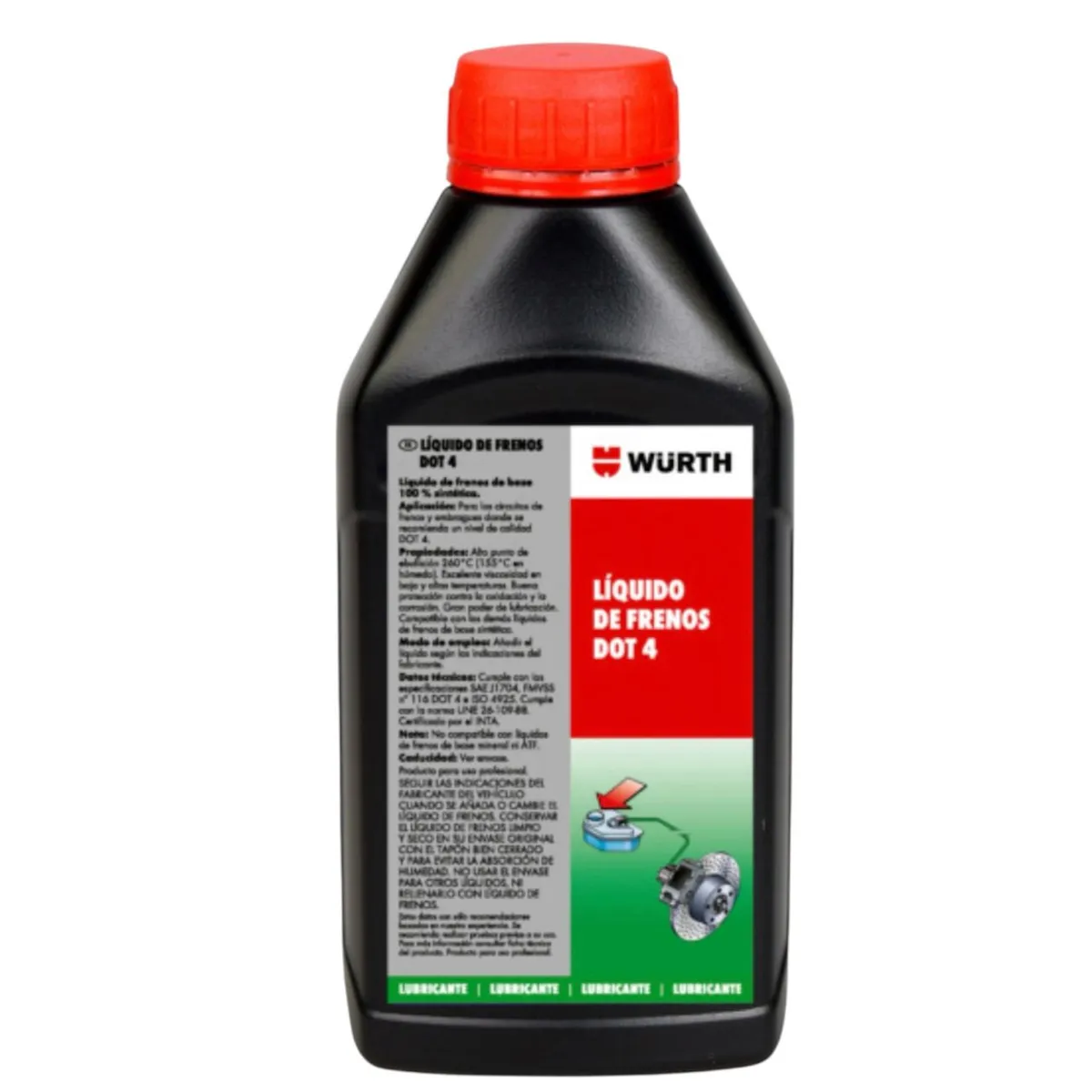 WURTH - WURTH LIQUIDO DE FRENOS - FRENADO SEGURO Y CONFIABLE