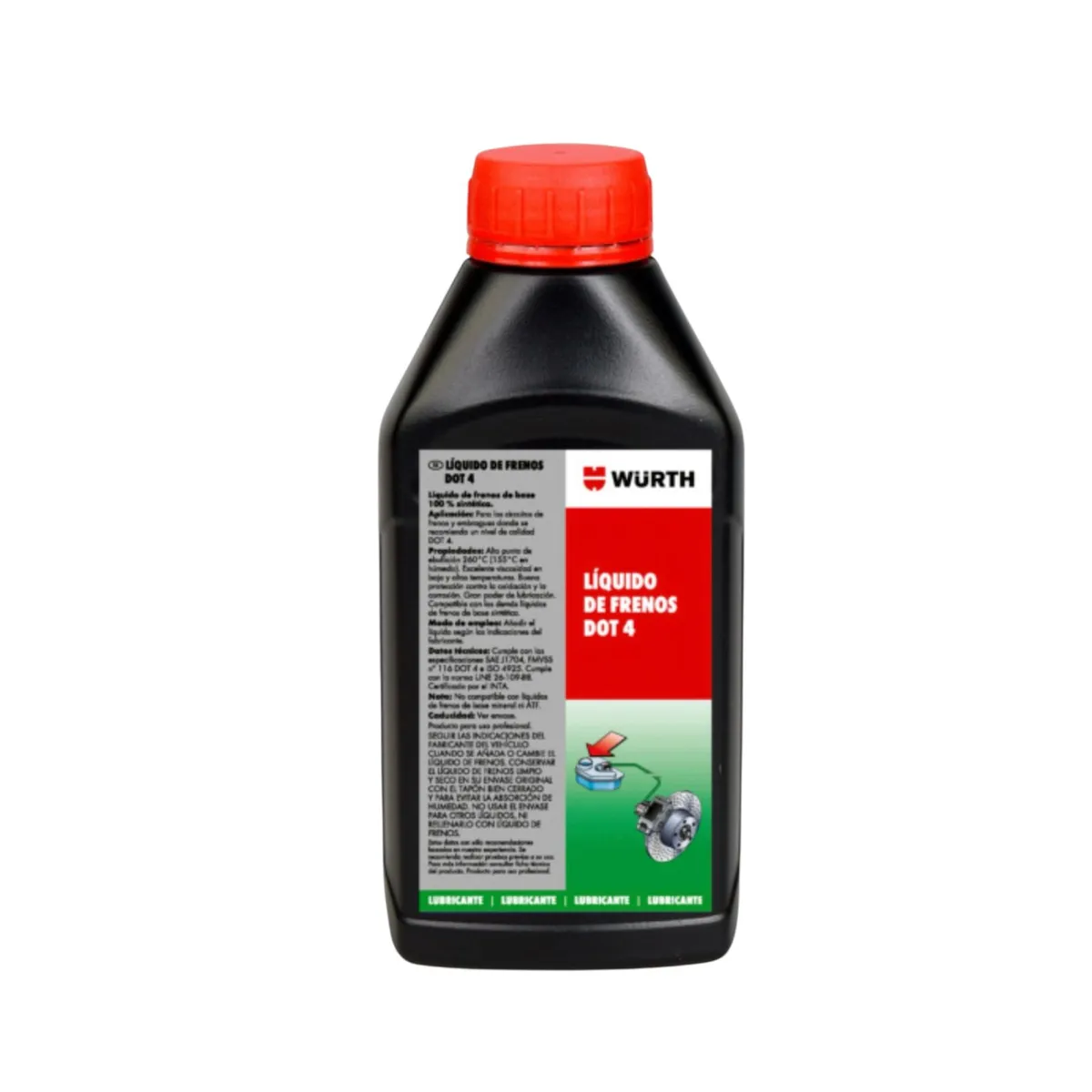 WURTH - WURTH LIQUIDO DE FRENOS - FRENADO SEGURO Y CONFIABLE