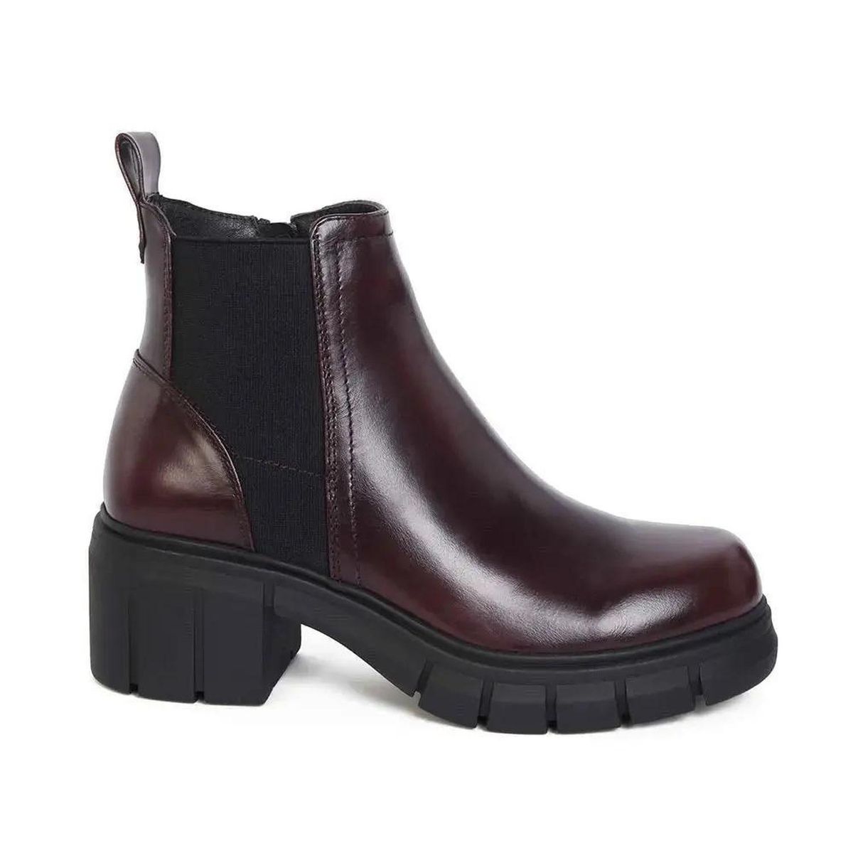STHEF - BOTIN MUJER STHEF CASUAL VINO 8109