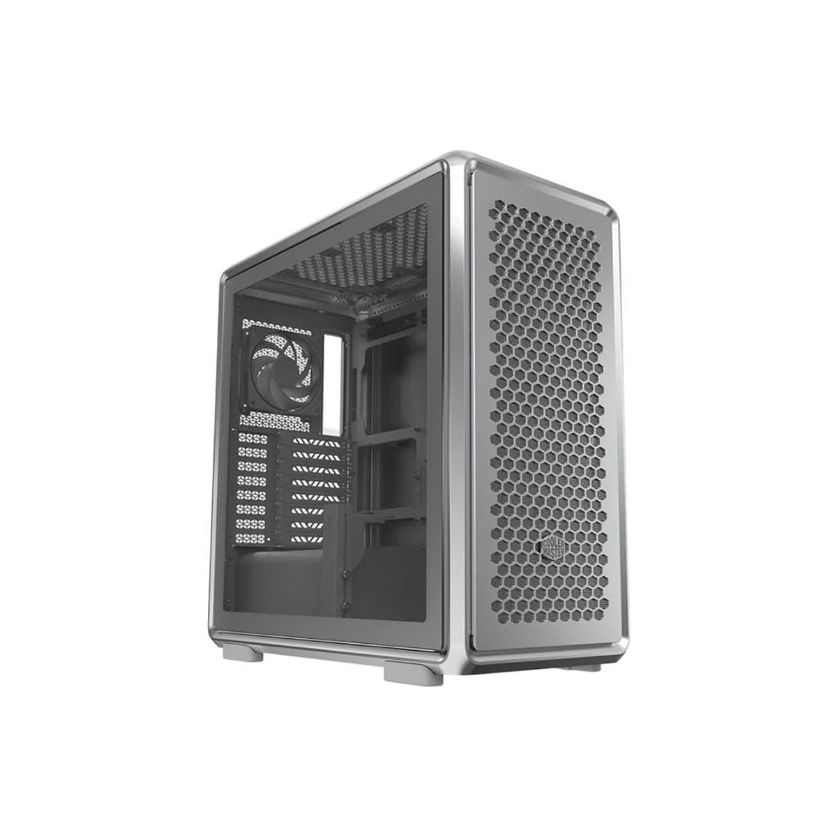 COOLER MASTER - Case Mid Tower Cooler Master Frame 600 Plata - Diseño Moderno Y Amplio Espacio Para Gaming