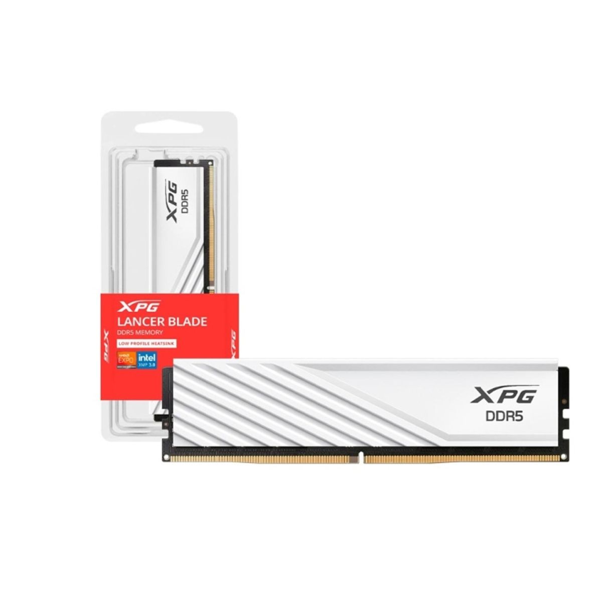 ADATA - Memoria Ram Ddr5 Xpg Lancer Blade White 16Gb 5600Mhz - Rendimiento Superior Y Estilo Elega