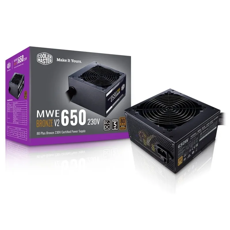 COOLER MASTER - Fuente de Poder Cooler Master MWE Bronze V2 650W 230V Eficiencia Fi