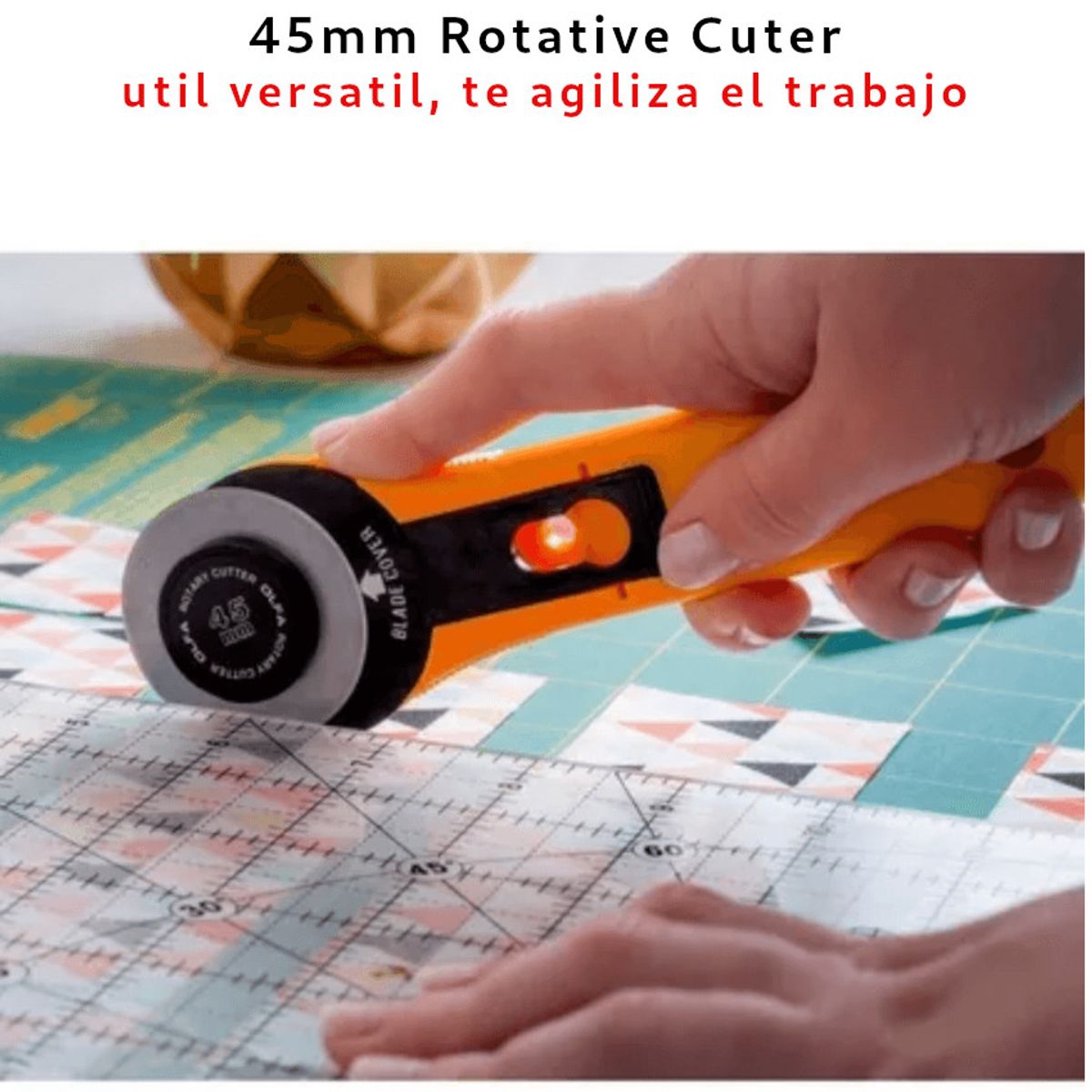 GENERICO - Tijera Cortador Cutter Cuchilla Circular Rotativa Patchwork