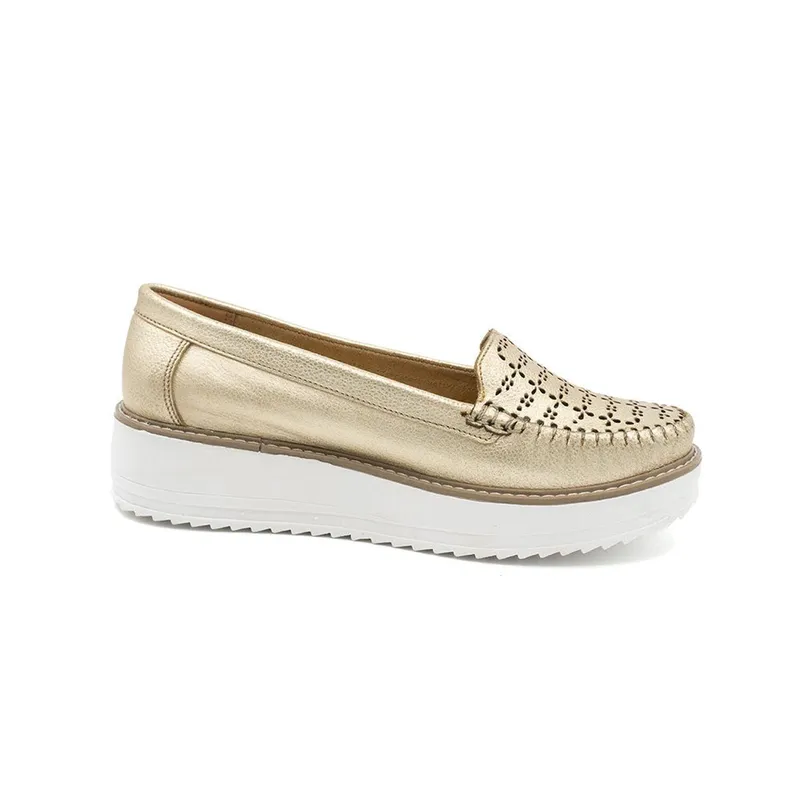 MIKAELA - ZAPATO MUJER MIKAELA CASUAL DORADO MS743