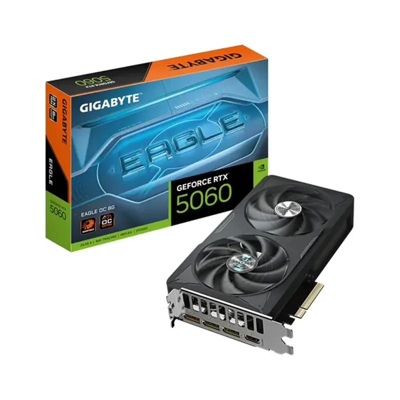 GIGABYTE - Tarjeta Gráfica GIGABYTE GeForce RTX 5060 8GB OC 128 bit - Rendimien