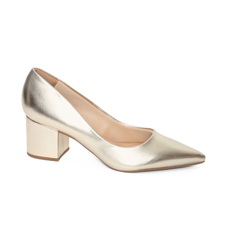 Zapatos Taco Zapatos De Fiesta Color Champagne ZAPATO MUJER