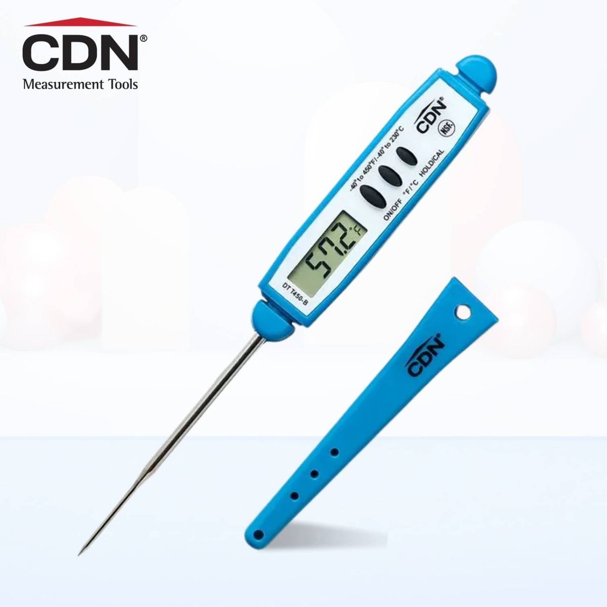GENERICO - Termometro Digital Punta Fina DT450 CDN Celeste