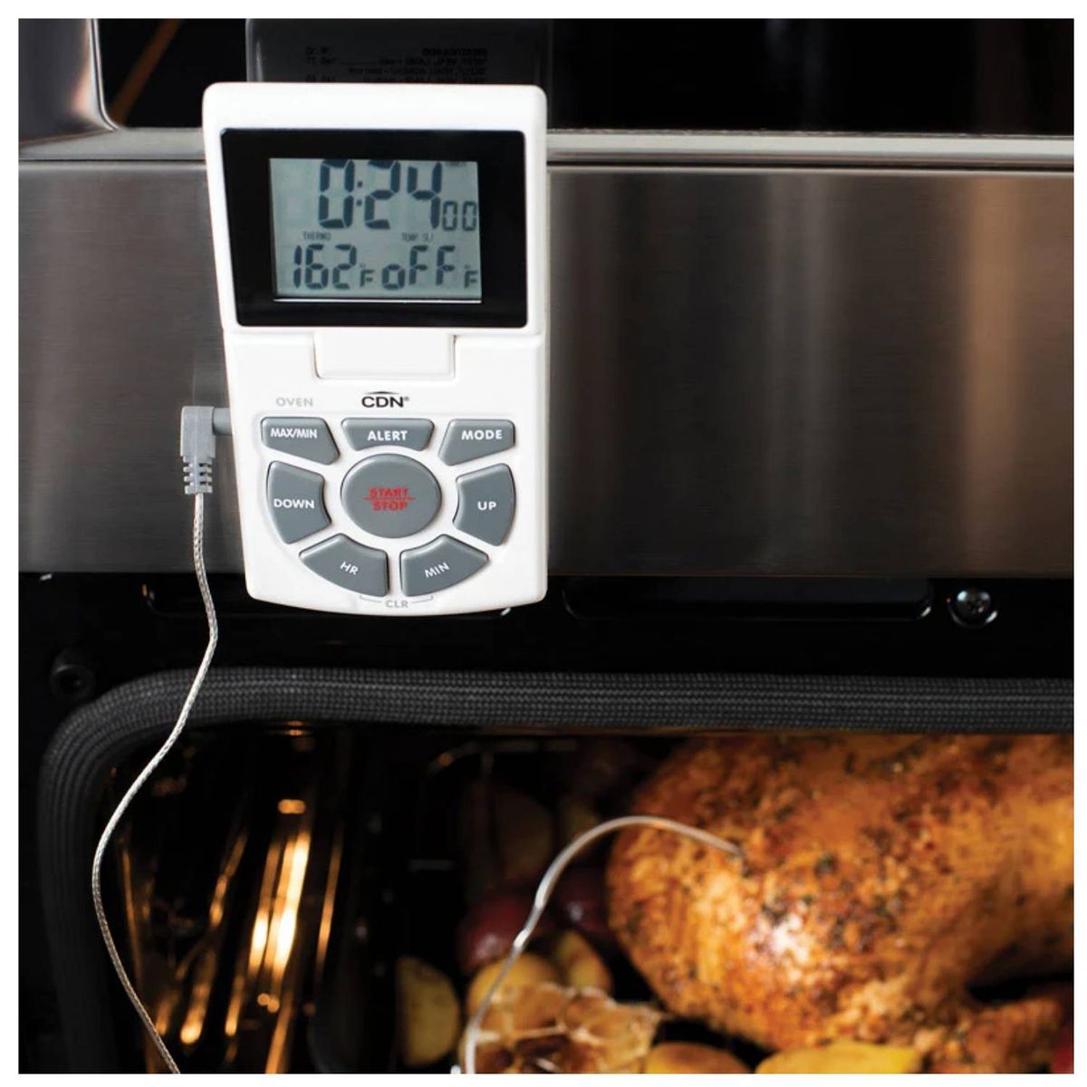 GENERICO - Termometro de Sonda Con Temporizador y Reloj DTTC-W CDN