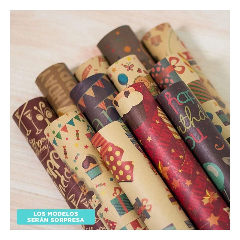 RYBIU IMPORT - Pack2 Portador para Recuerdos en Dorado Y+Papel de Regalo