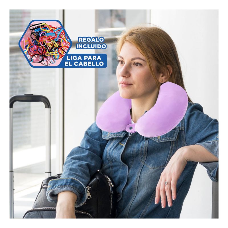 GENERICO - Pack4 Soporte de Cuello para Descanso en Oficina Lila
