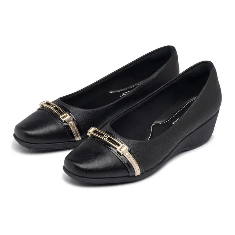 PICCADILLY - ZAPATO MUJER PICCADILLY CASUAL PRETO/PRETO/PRETO/OURO 14322800000002