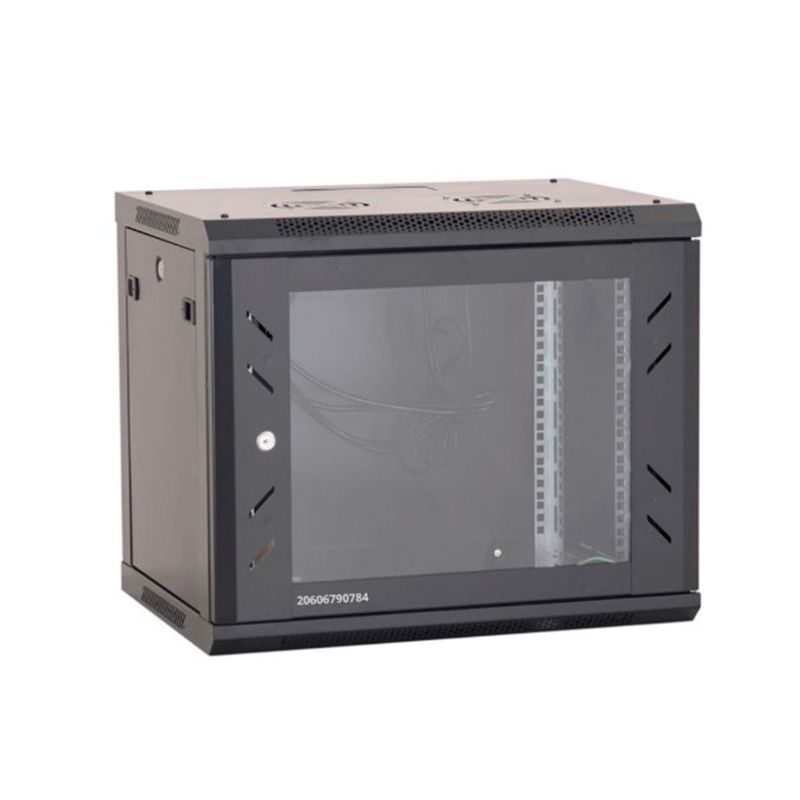 GENERICO - GABINETE DE PARED 12-RU 635 X 600 X 450MM COLOR NEGRO PN  W1-5409