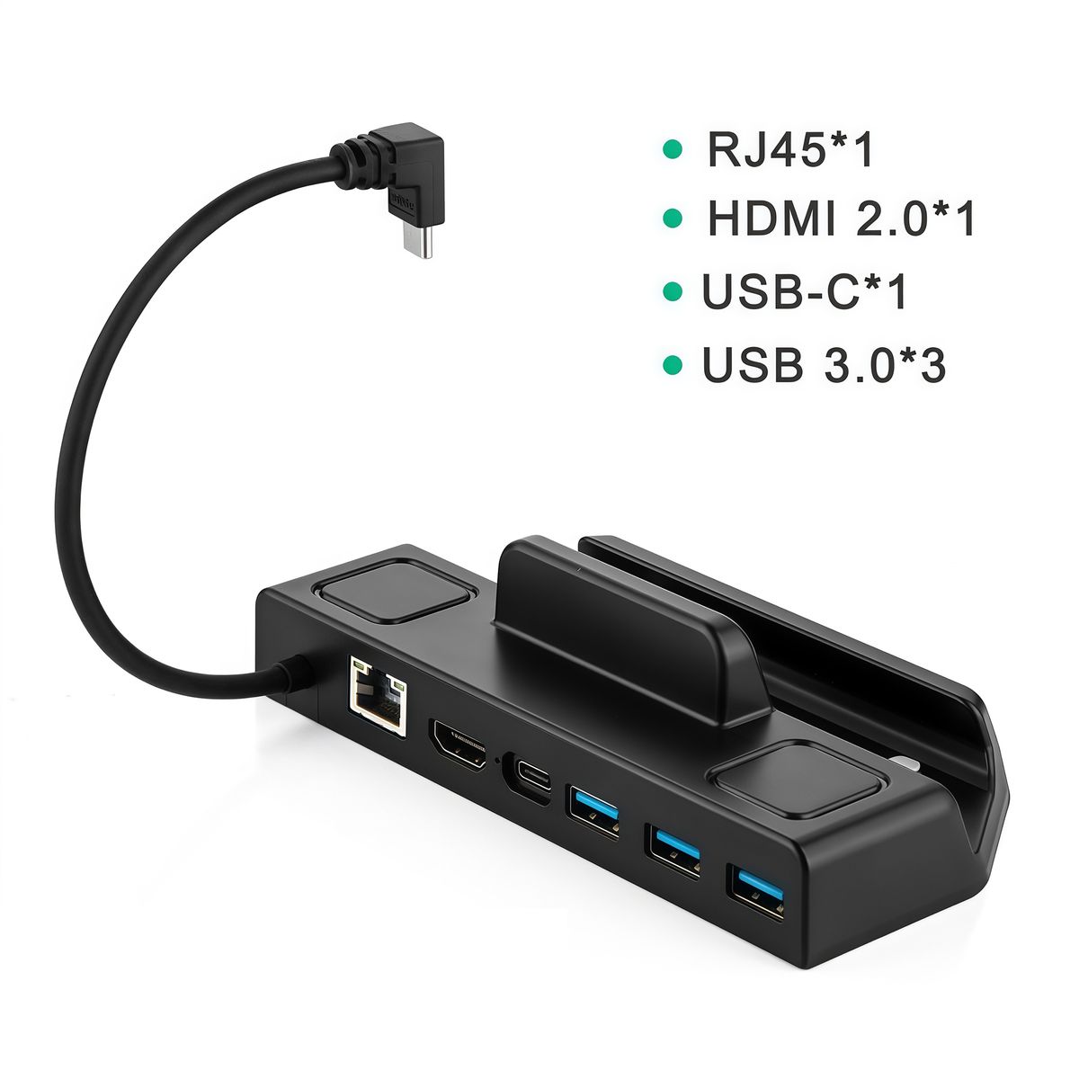 RENVMEXY - Dock Steam Deck 6-en-1 Base HDMI 4K 60Hz 3 USB 3.0 PD 65W Ethernet
