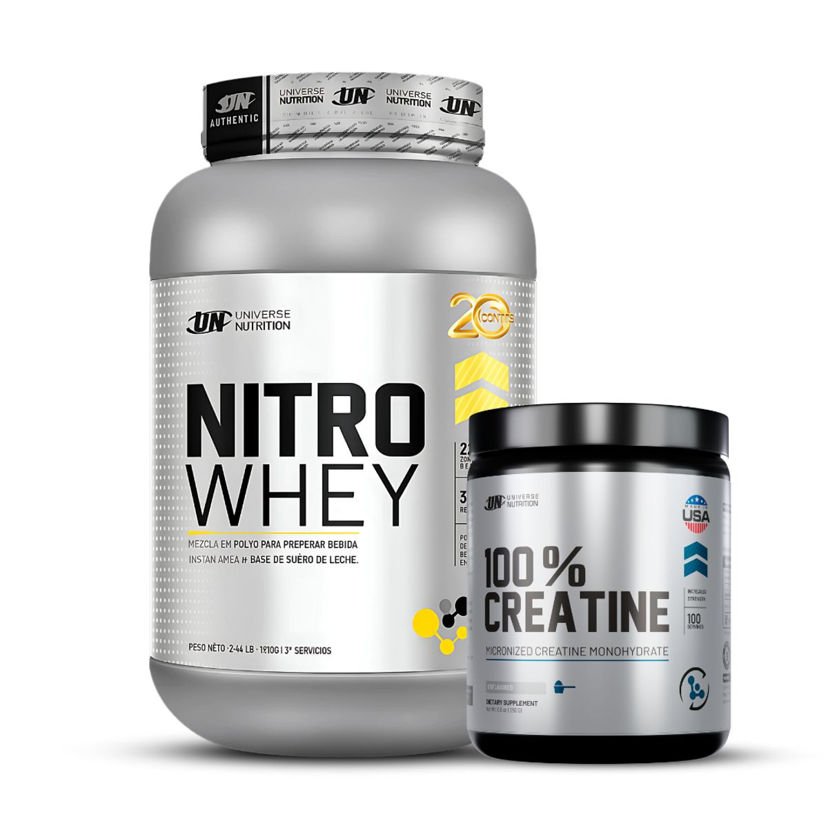 UNIVERSE NUTRITION - Nitro whey 1.1 KG Chocolate + Creatina Universe nutrition 250 g
