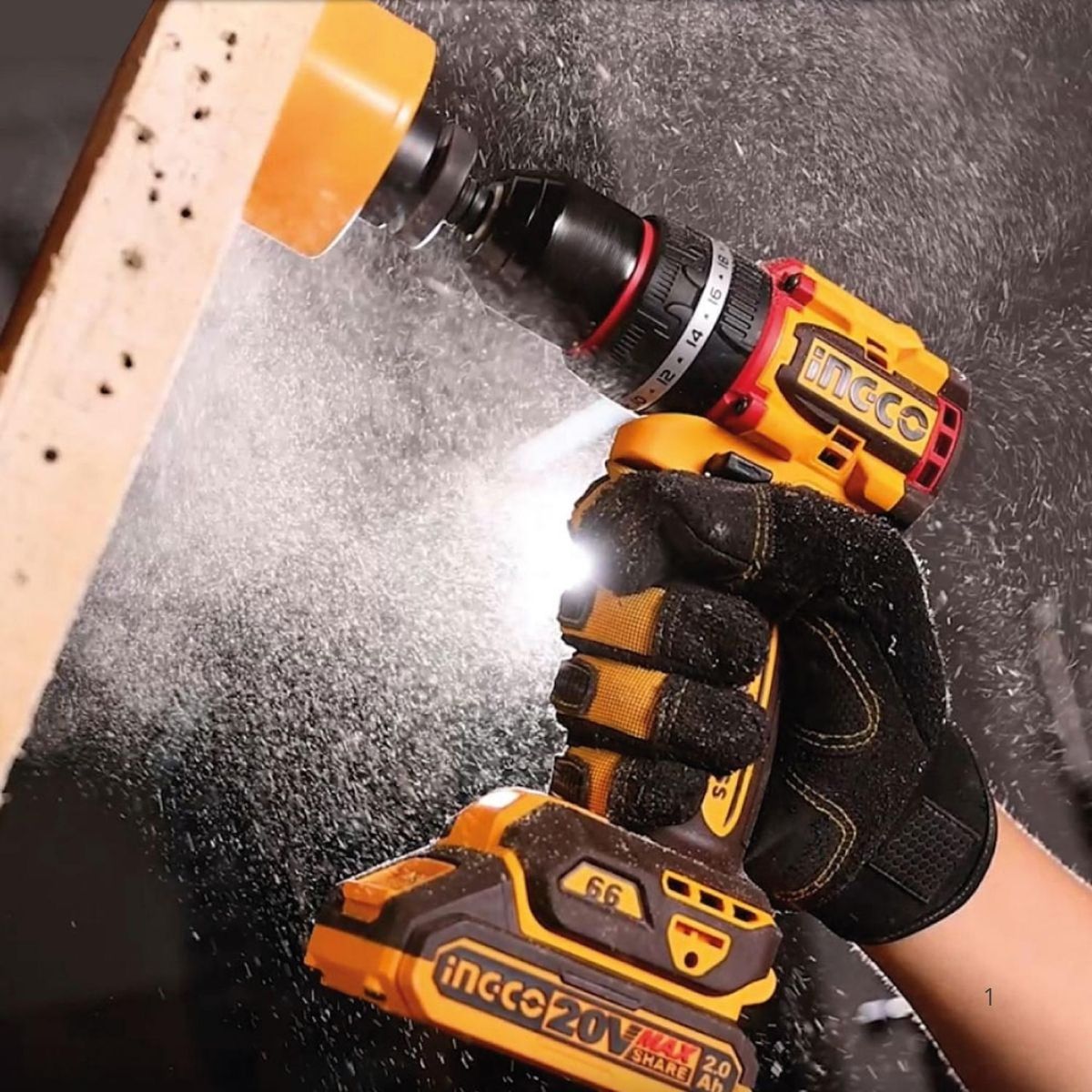 INGCO TOOLS - Taladro Percutor Ingco CIDLI20668 1/2 66NM 20V + Baterias